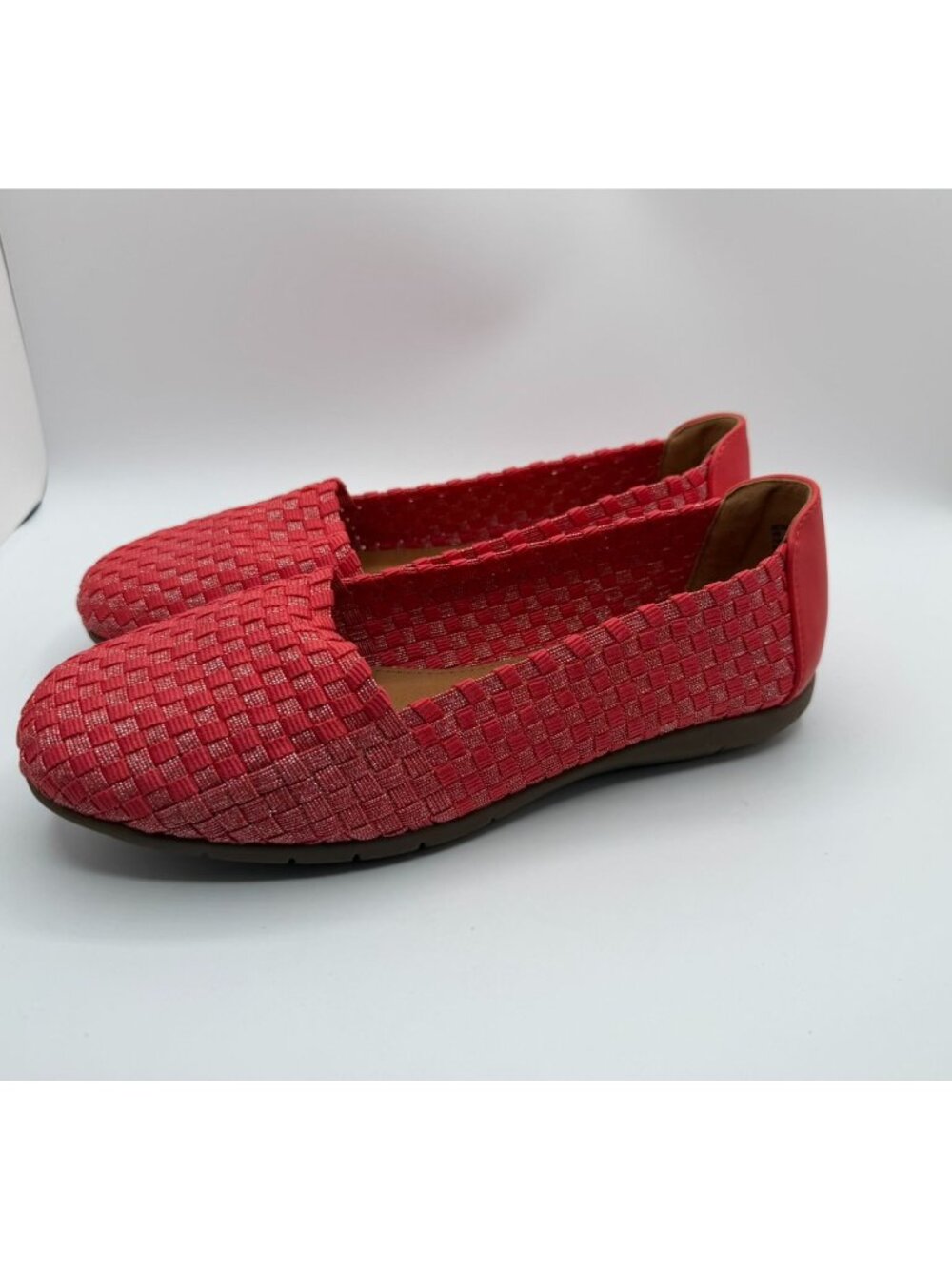 Comfortview Bethany Woven Loafers Women’s Size 9W Coral  Slip-On Comfort Shoes
